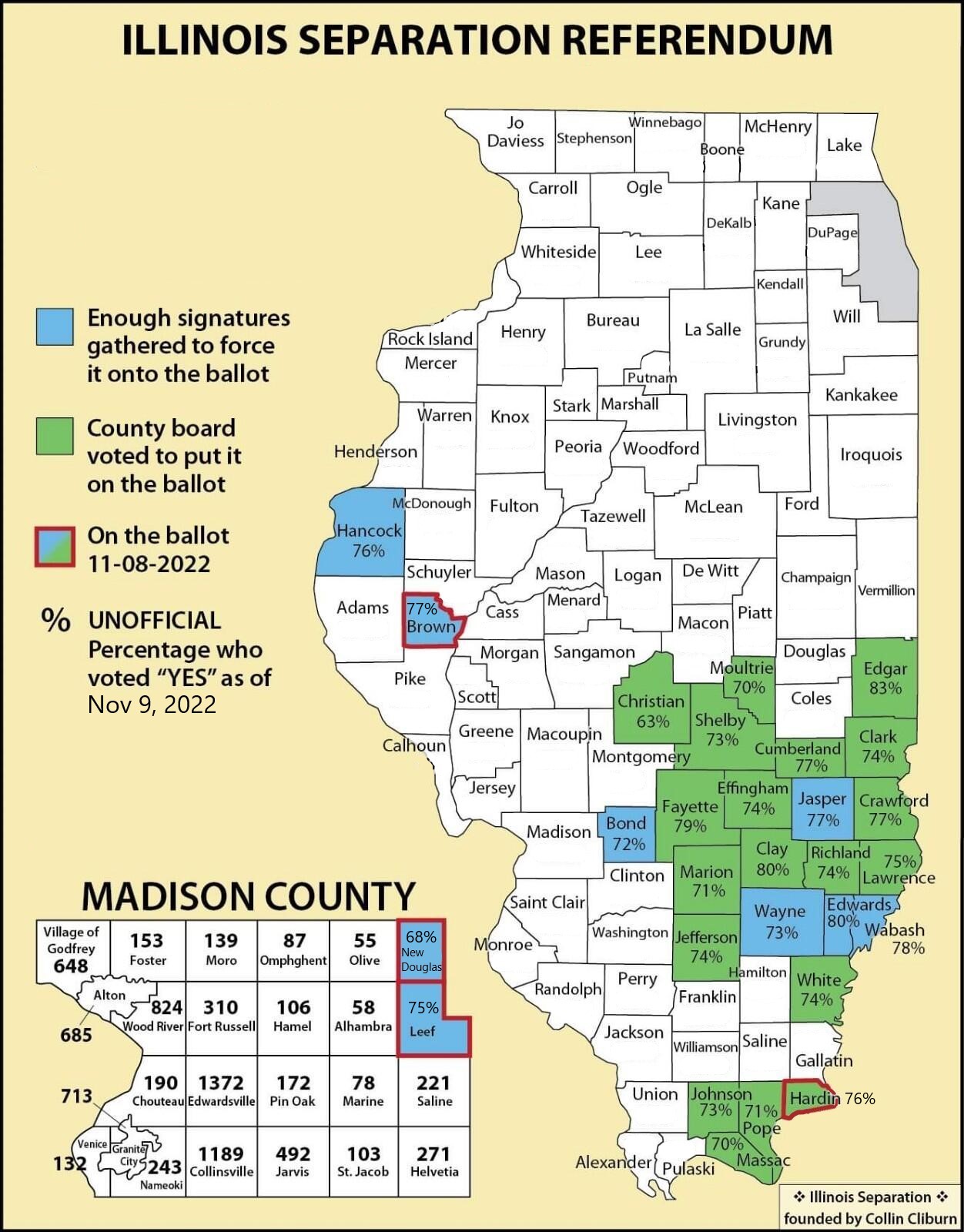 27 Illinois Counties Have Voted to Split the State